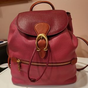 Coach Pebbled Leather Drawstring Backpack in Colorblock